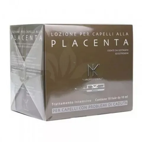 Balsam na wypadanie włosów w ampułkach Nicky Chini Hair Lotion Placenta 10 x 10 ml