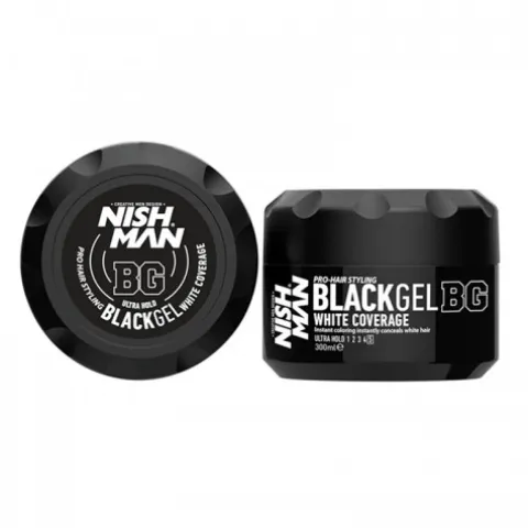 Żel odsiwiacz do włosów Nishman Black Gel White Coverage 300 ml