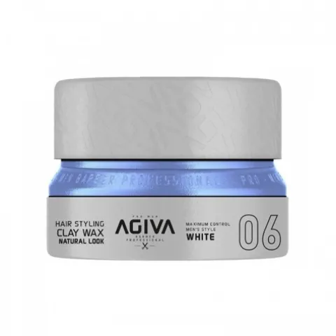 Glinka-wosk do stylizacji włosów Agiva Hair wax clay natural look 06 white 155ml