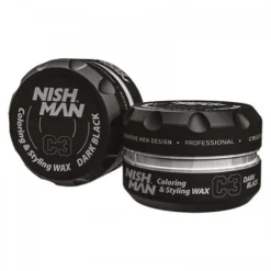 Koloryzujący wosk do włosów Nishman hair coloring wax (dark black) C3 100 ml