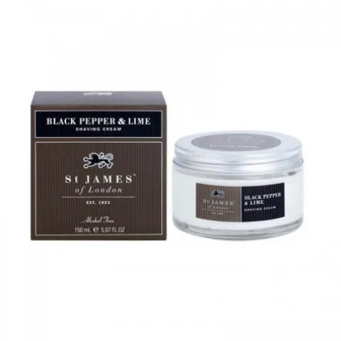 Krem do Golenia St. James of London Black Pepper & Lime 150 ml