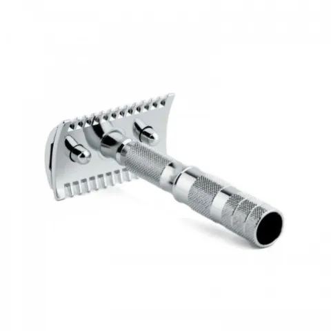 Maszynka do golenia na żyletki Merkur Solingen Travel Razor 985000 w skórzanym etui