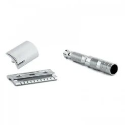 Maszynka do golenia na żyletki Merkur Solingen Travel Razor 90933000 w skórzanym etui