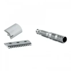 Maszynka do golenia na żyletki Merkur Solingen Travel Razor 985000 w skórzanym etui