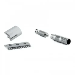 Maszynka do golenia na żyletki Merkur Solingen Travel Razor 985000 w skórzanym etui