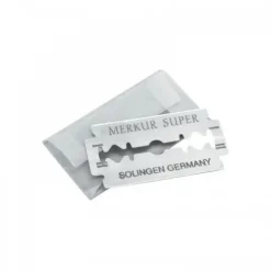 Maszynka do golenia na żyletki Merkur Solingen Travel Razor 985000 w skórzanym etui