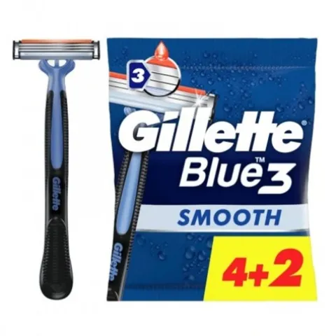Maszynki jednorazowe Gillette Blue 3 Smooth 6 szt.