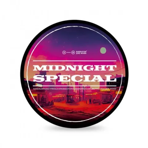 Mydło do golenia Barrister And Mann Shaving Soap Midnight Special 118 ml