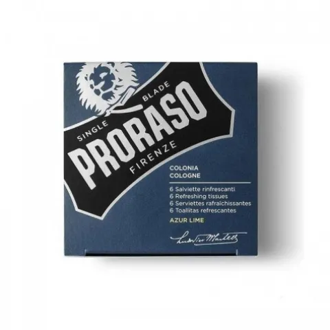 Odświeżające chusteczki Proraso Azur Lime 6 szt.