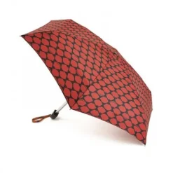 Parasolka damska Fulton Lulu Guinness Tiny-2 Lips Grid Red L717 (5F2681)