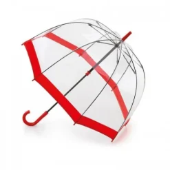 Parasolka damska przeźroczysta Fulton Birdcage-1 Red L041 (6F025)