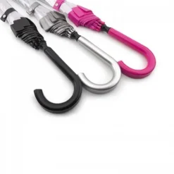 Parasolka damska przeźroczysta Fulton Birdcage-1 Black/White L041 (7S090)