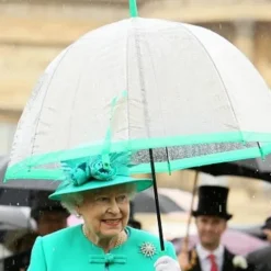 Parasolka damska przeźroczysta Fulton Birdcage-1 Black/White L041 (7S090)