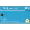 Rękawicy nitrylowe bez pudru Nitril Black plus rozmiar 7-8 M