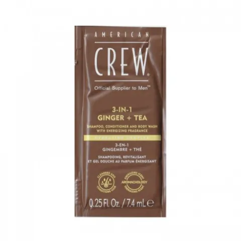 Szampon (3 w 1) American Crew Shampoo Conditioner and Body Wash Ginger Tea 7.4 ml