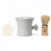 Zestaw do golenia The Shave Factory Shaving Mug Set biała miseczka, pędzel, mydło