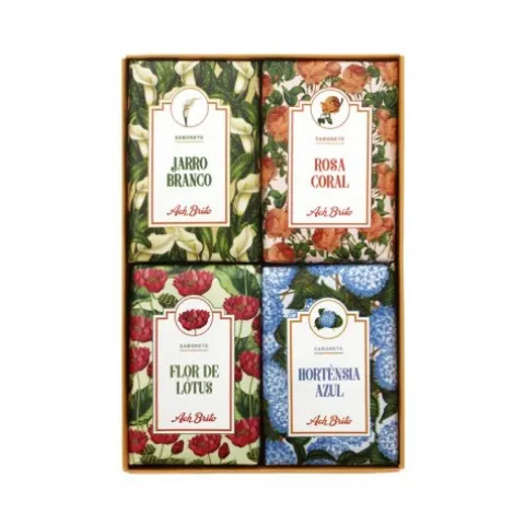 Zestaw mydeł Ach. Brito Flores Soap Box 4 x 75 g