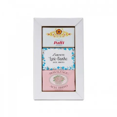 Zestaw mydeł Ach. Brito Historical Soaps 3 x 90 g (Patti, Rosalface, Luxo Banho)